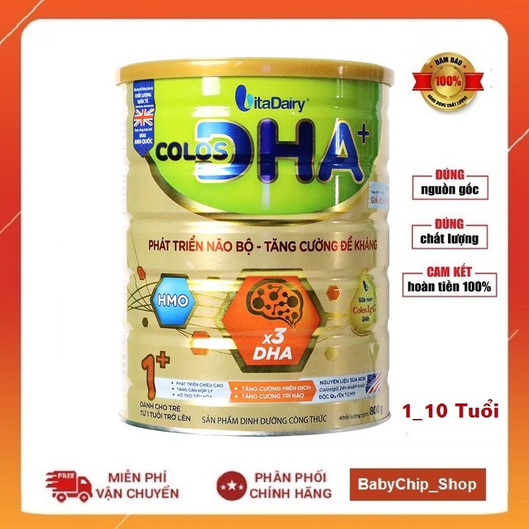 [Quét mã tích điểm] Sữa Bột Colos DHA 0+ 1+ 800g [Date mới nhất]