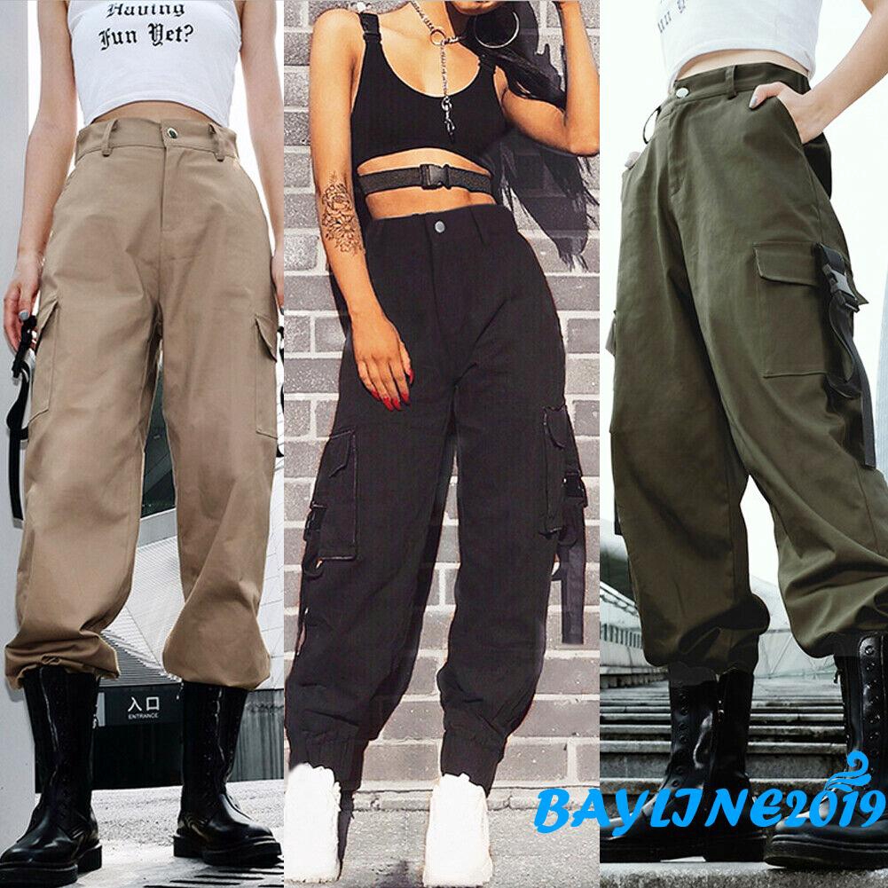 [Mã FAGREEN55 giảm 10% tối đa 30K đơn 99K] Quần dài nữ lưng cao phong cách thời trang hiphop chất lượng cao | BigBuy360 - bigbuy360.vn