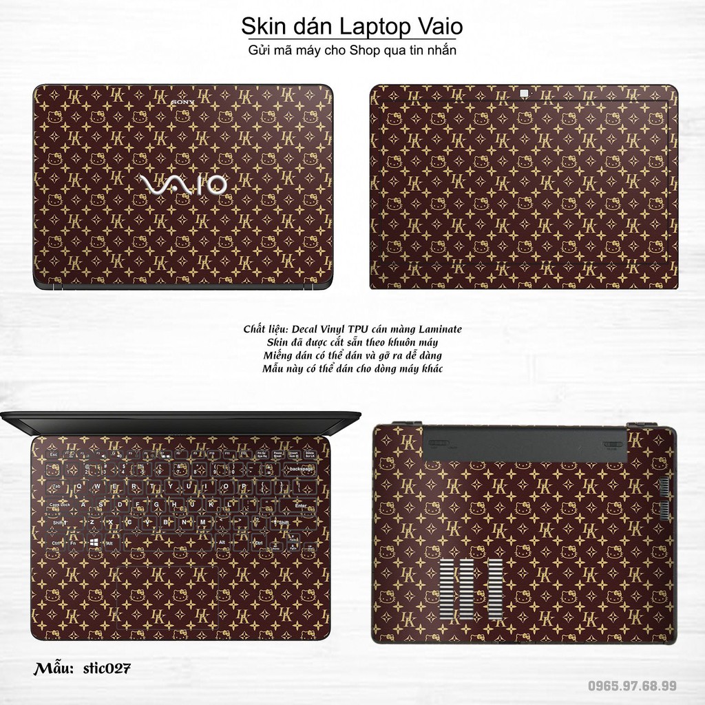 Skin dán Laptop Sony Vaio in hình Hoa văn sticker nhiều mẫu 5 (inbox mã máy cho Shop)