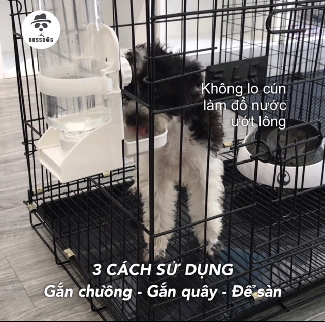 Bình nước gắn chuồng Botti chó cưng - 2 chiều | BossDog