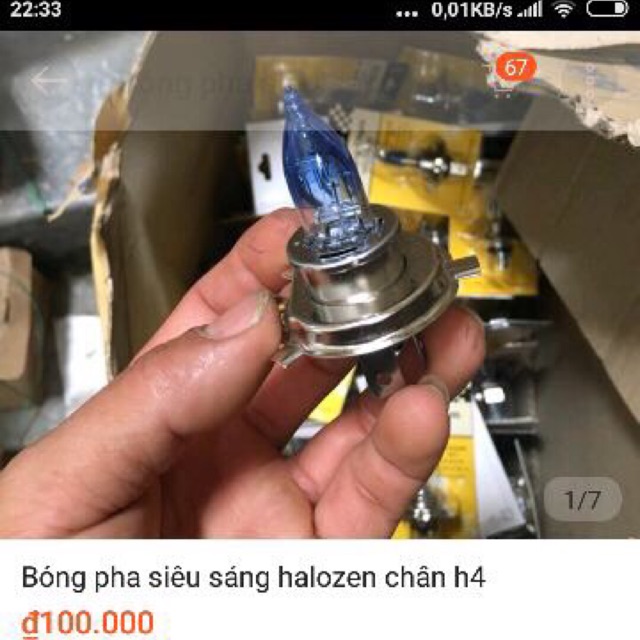 Bóng pha halogen siêu sáng xanh vàng trắng 12v