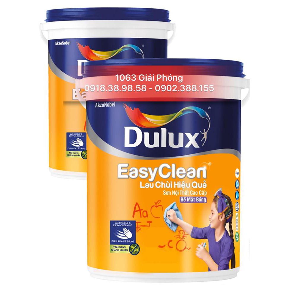A991B - Sơn Nước Nội Thất Cao Cấp Dulux Easyclean lau chùi hiệu quả - bề mặt bóng -1lít