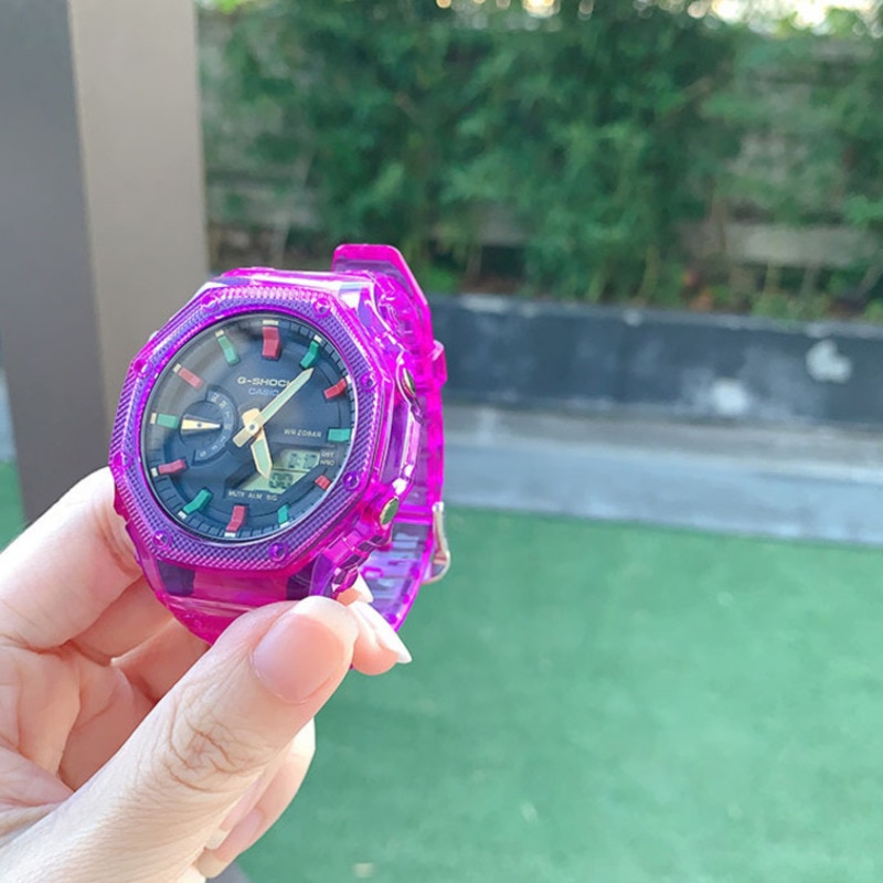 Dây Đeo Thay Thế + Ốp Silicon Chống Rơi Cho Đồng Hồ Casio G-Shock Ga2100 Ga-2100