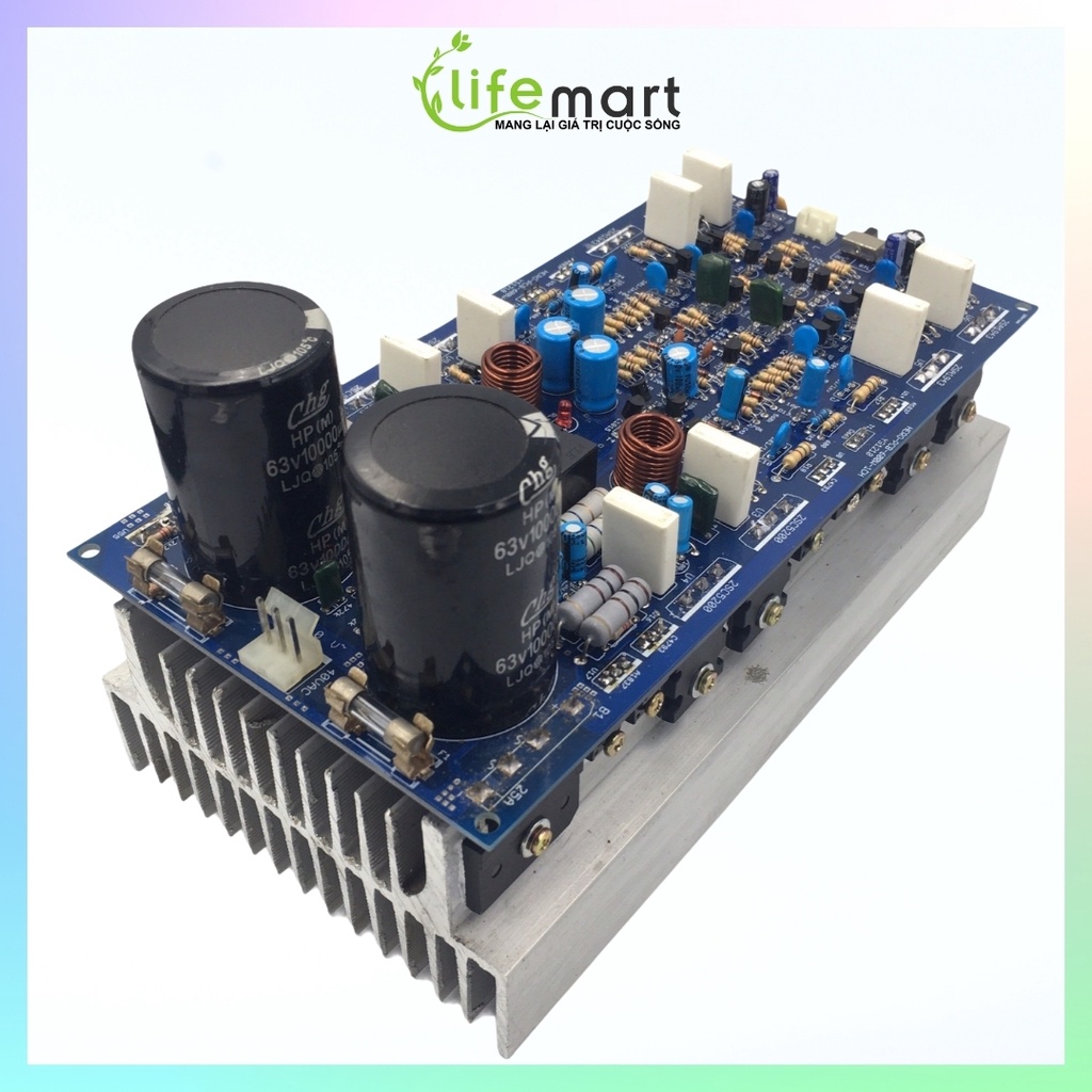 Mạch amply 8 sò C5200/A1943 mạch khuếch đại công suất âm thanh 8 sò liền nguồn, ngõ ra BTL và Stereo, LIFEMART A16