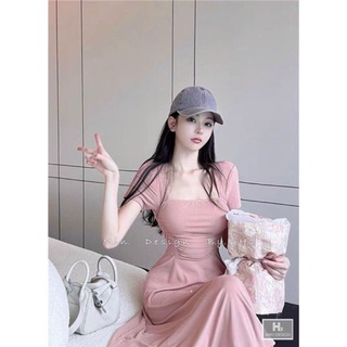đầm xòe cổ vuông siết eo siêu tôn dáng