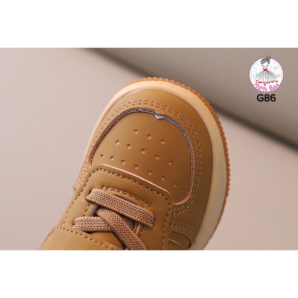 Giày thể thao NI.KE thời trang cho bé có màu trắng và nâu