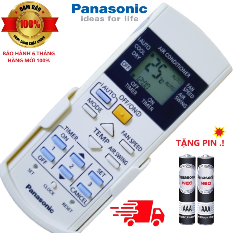 Remote Điều khiển điều hòa Panasonic 1 & 2 chiều Inverter- Hàng chính hãng mới 100% Fullbox Tặng kèm Pin