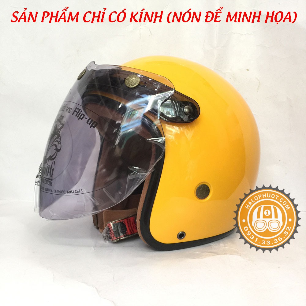 Kính Eagle Bulldog gắn nón 3/4 (Khói trà)