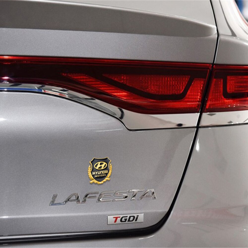 Set 2 logo dán trang trí cửa xe hơi bằng kim loại 3D dành cho HYUNDAI I10 KONA GETZ ACCENT ELANTRA SONATA TUCSON
