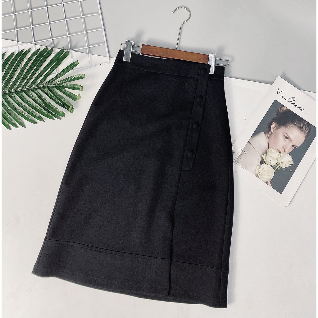 Chân váy A cúc bọc | BigBuy360 - bigbuy360.vn