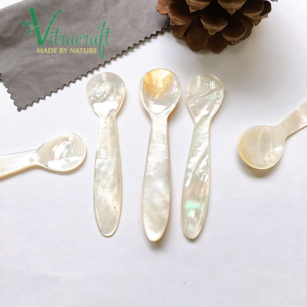 Thìa Vỏ Ngọc Trai Vàng.Thìa Cà Phê,Thìa gia vị.Sản phẩm được làm thủ công hoàn toàn, chất liệu từ vỏ Ngọc Trai tự nhiên.