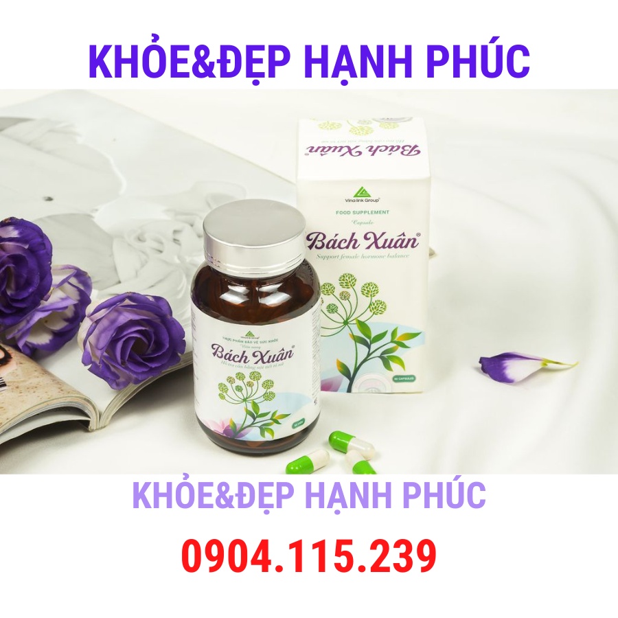 Bách xuân vinalink group làm đẹp và kéo dài tuổi thanh xuân, hỗ trợ cân bằng nội tiết tố ở phụ nữ - 60 viên/hộp