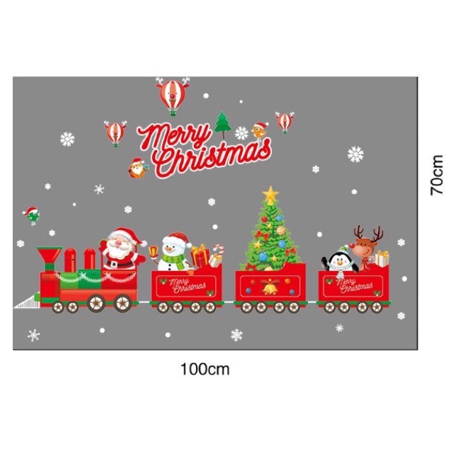 Dacel dán tường noel-đoàn tàu đỏ