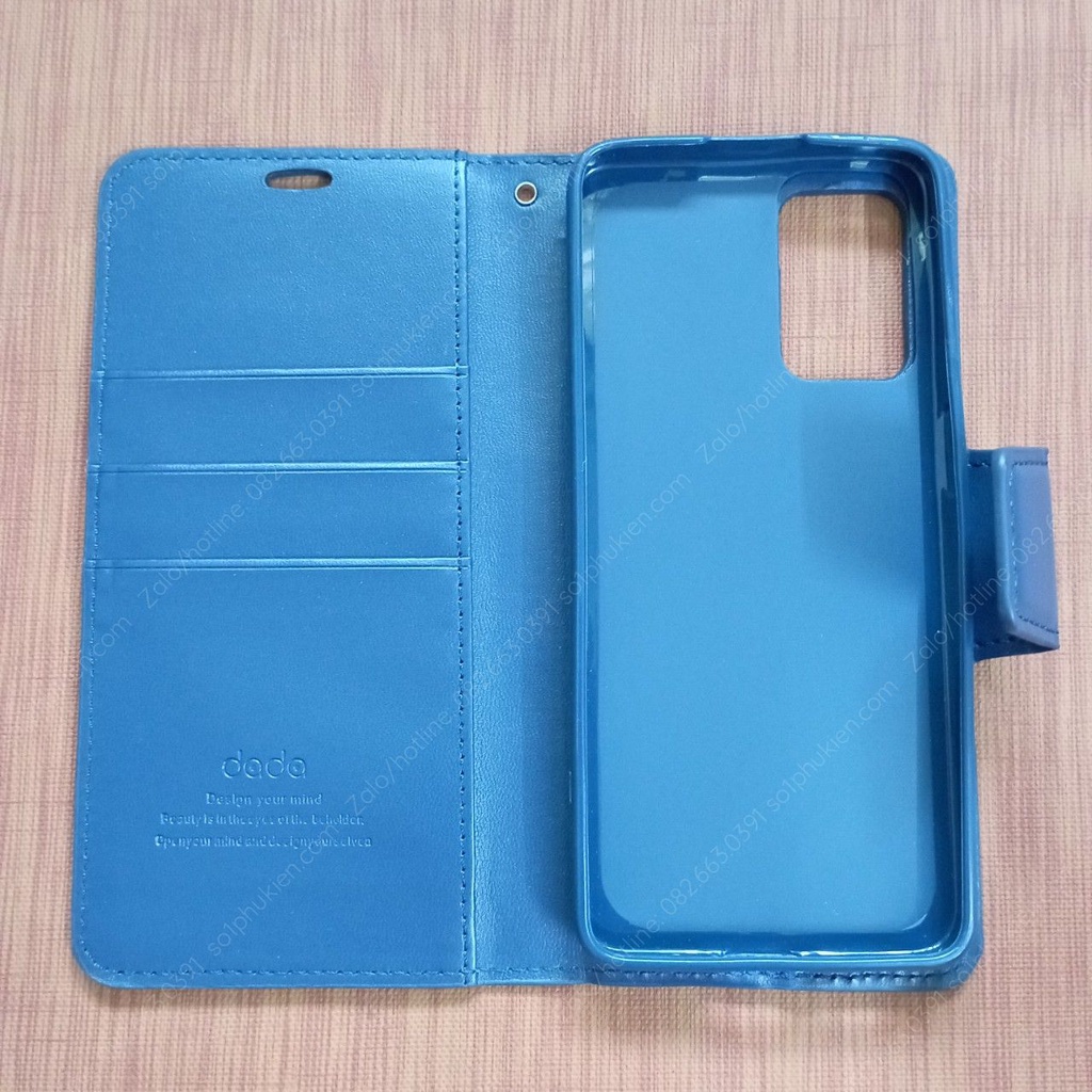 Bao da Oppo Reno 6 5G chất liệu da sang trọng, có ngăn đựng thẻ siêu tiện lợi