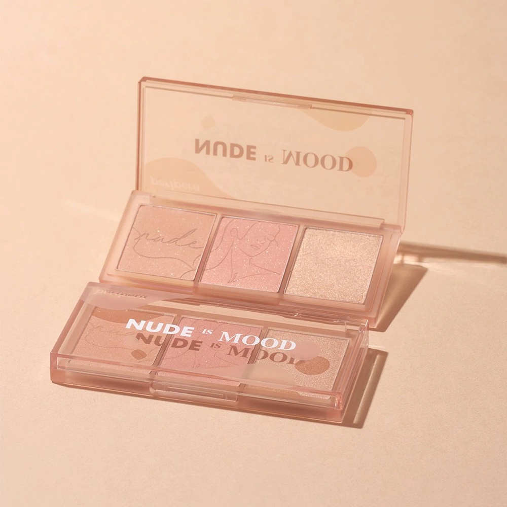 Phấn Má Peripera All Take Mood Cheek Palette 01 Nude Is Mood 15G