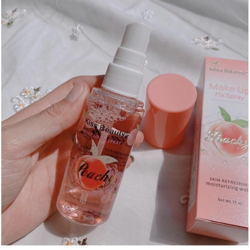 Xịt Khoáng Đào Khoá Lớp Trang Điểm Kiss Beauty 75ml | BigBuy360 - bigbuy360.vn