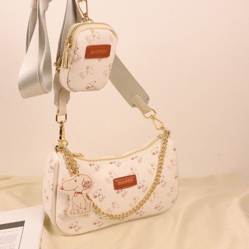 Túi xách nữ đeo chéo nữ đẹp kẹp nách đeo vai quai ngọc trai nhân tạo da pu cao cấp giá rẻ phong cách hàn quốc