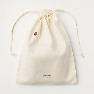 [MUJI] TÚI COTTON DÂY RÚT HỌA TIẾT 30x39,5cm