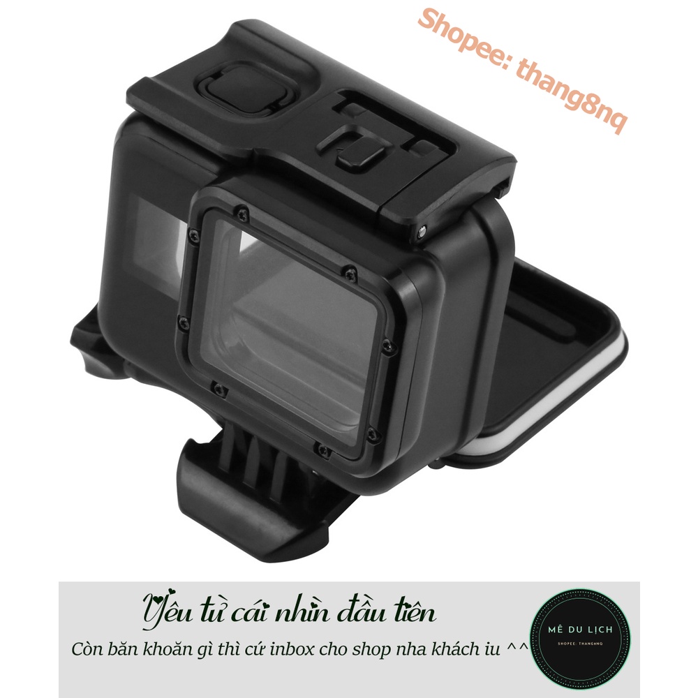 Hộp case chống nước 45m cho gopro 7/6/5/New Hero 2018 | MÀN HÌNH CẢM ỨNG