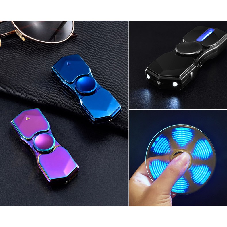 Con Quay Spinner Hồng-Ngoại Kiêm Đèn Pin Sạc Điện USB Tạo 12 Hiệu Ứng Đèn Led(màu ngẫu nhiên)