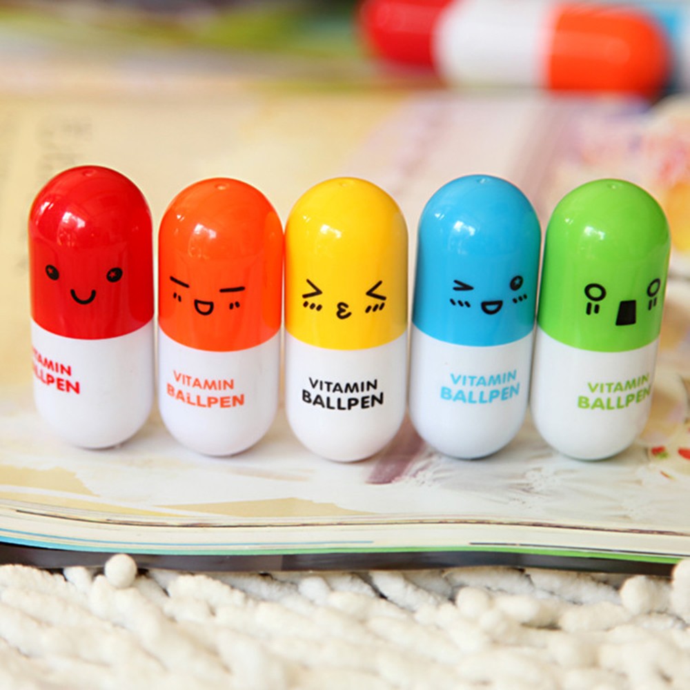 2 Bút Bi Hình Viên Thuốc Vui Nhộn