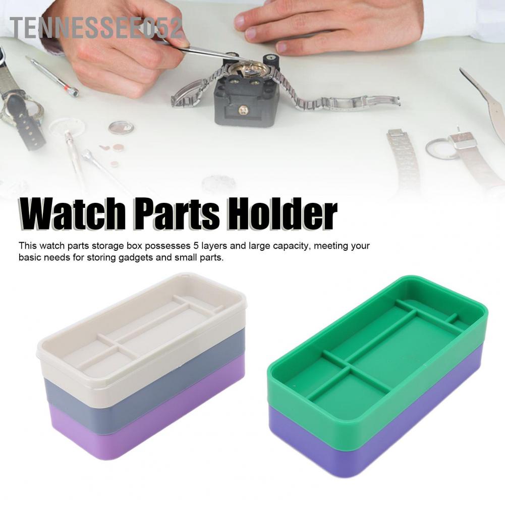 [Hàng Sẵn] Khay Nhựa Đựng Linh Kiện Đồng Hồ - Hộp đựng Dụng Cụ Sửa chữa đồng hồ 5 Tầng Siêu Bền【Tennessee052】