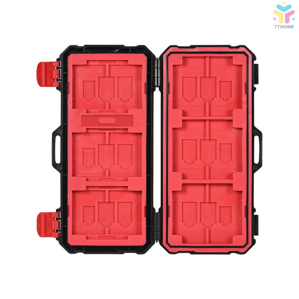 Hộp đựng thẻ nhớ T&T LYNCA KH XQD/CF/TF/MSD/SD/Micro SIM/NANO với 15 ngăn chứa chống thấm nước | BigBuy360 - bigbuy360.vn