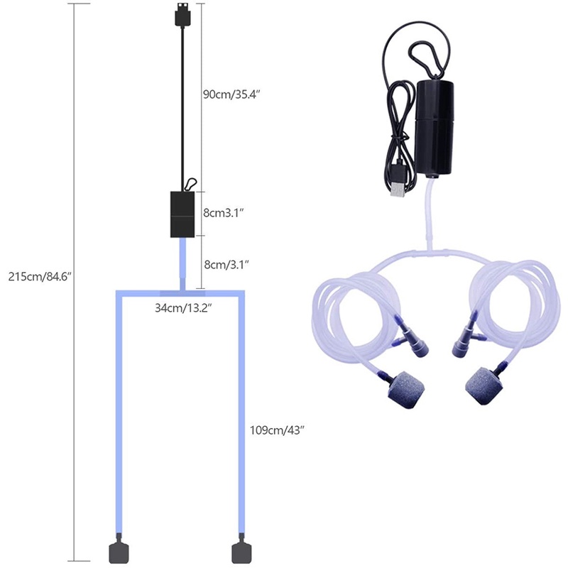 Mới Máy Bơm Oxy Cho Bể Cá Cổng USB 5v 1W