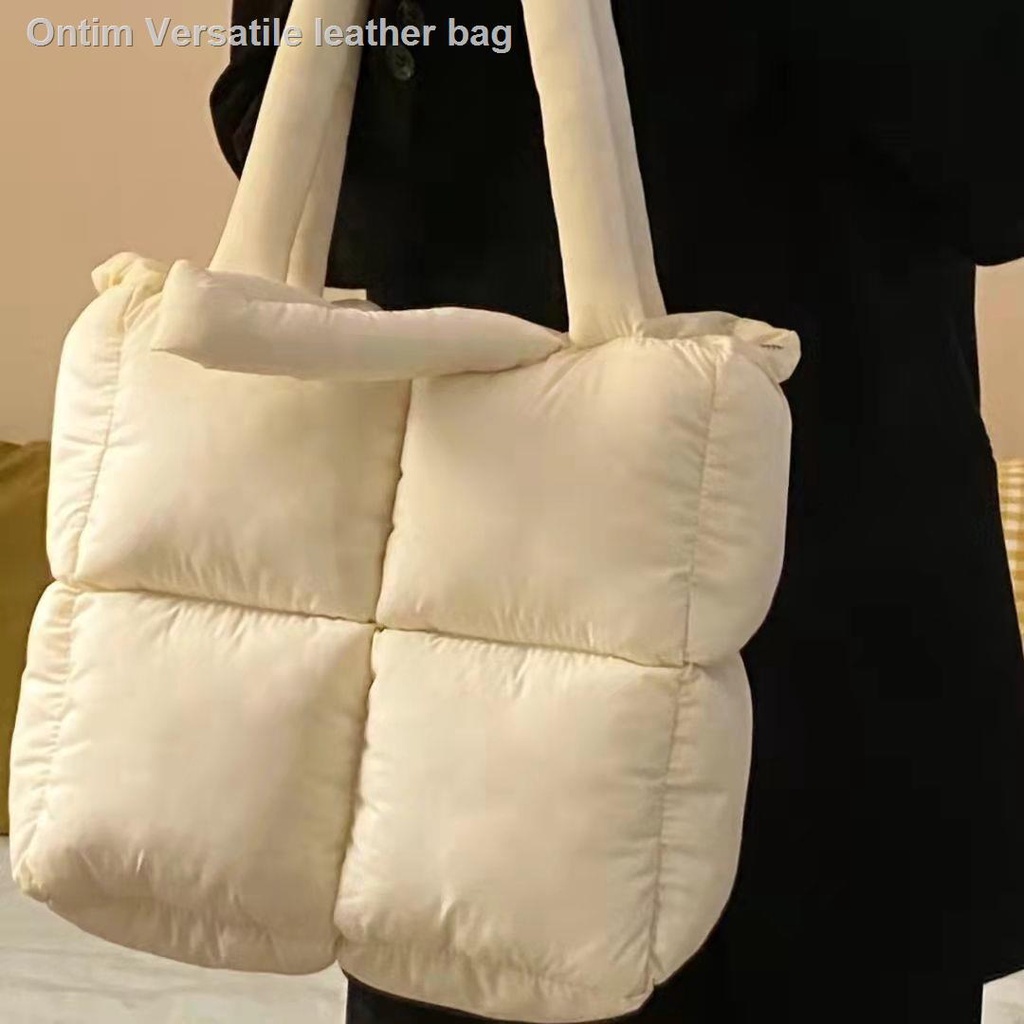 Túi tote đeo vai hình vuông bằng cotton mềm mại phong cách Âu Mỹ thời trang