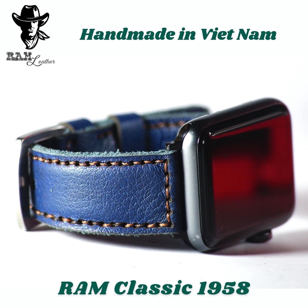 Dây Đồng Hồ Da Bò RAM Leather Size 22mm Bền Đẹp