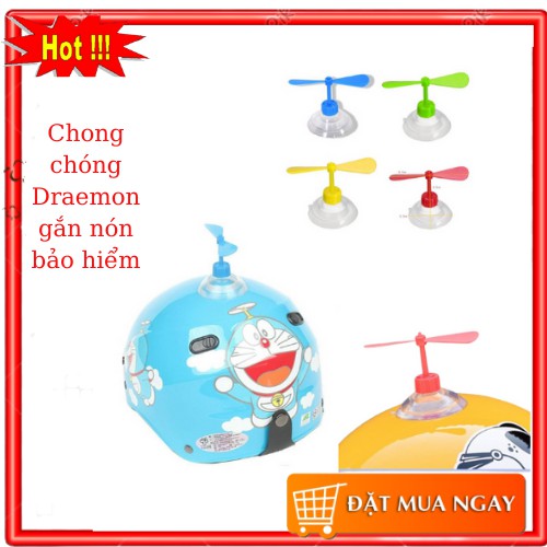 Chong chóng tre DOREMON gắn nón bảo hiểm CỰC HOT