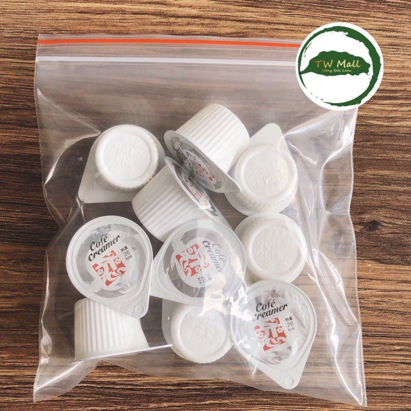Túi zip 10 hộp sữa kem Cofé Creamer Creation Food Đài Loan 10ml x 10 - TW MALL