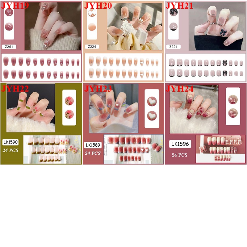 Bộ 24 Móng Tay Giả Họa Tiết Da Báo Thời Trang