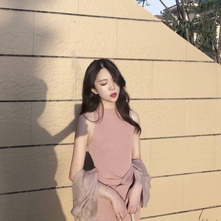 Đầm Body Gân Chất liệu Thun gân