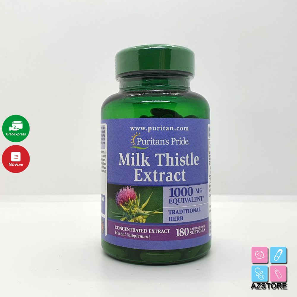Milk Thistle Extract Puritan's Pride 1000mg - Viên uống bổ gan thải độc gan Milk Thistle