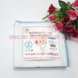 SET 10 Khăn Sữa Xô Trắng Siêu Thấm (Các Loại 2 - 3 - 4 Lớp) Cho Bé