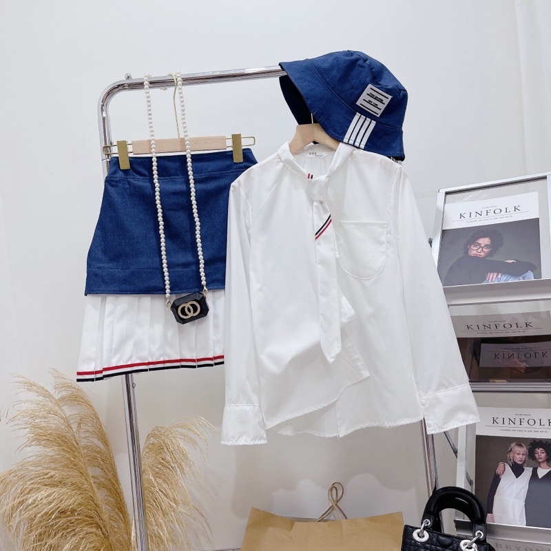 Set bộ sơ mi chân váy Thome