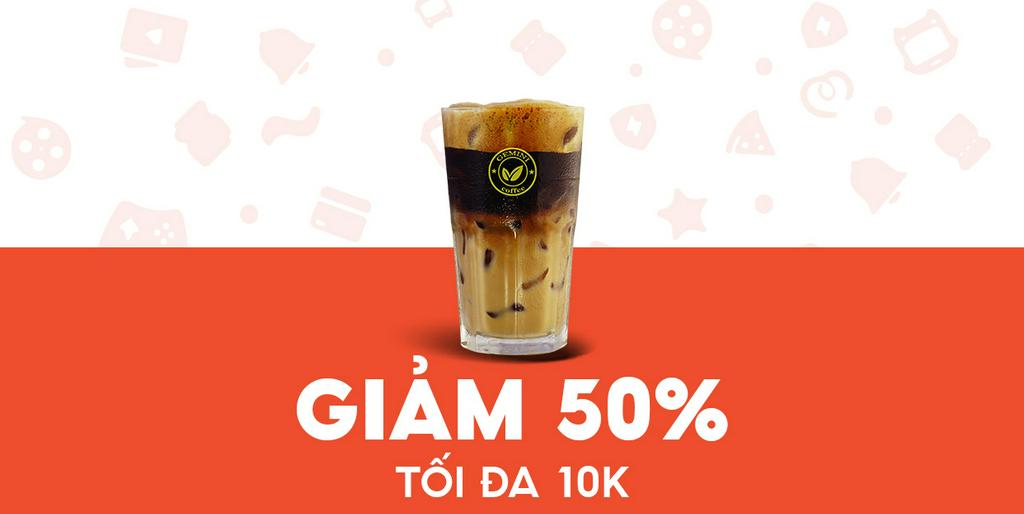 [Scan & Pay] - Cà Phê Gemini - Giảm 10K cho 1 Ly cà phê sữa đá