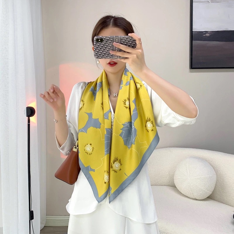 Khăn choàng cổ hình vuông 90x90cm 35.4inch thời trang WJ1007-76