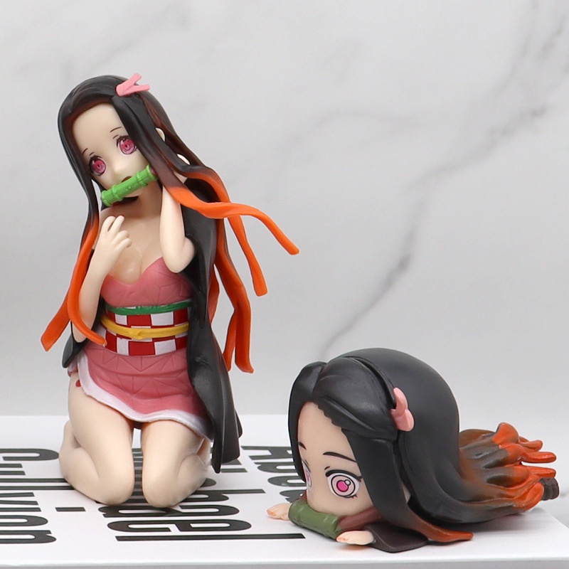 Mô hình nhân vật Nezuko trong hoạt họa Demon Slayer đáng yêu dùng cho trang trí xe hơi
