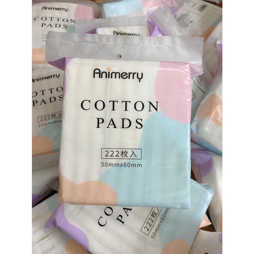 Bông tẩy trang 222 miếng Animerry Cotton pads 50x60 P0379