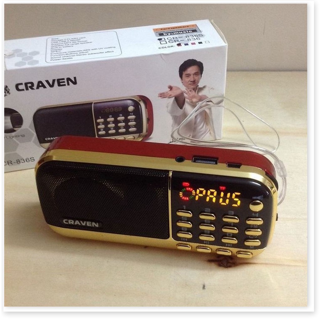 Loa nghe nhạc radio Craven 836s thẻ nhớ và FM