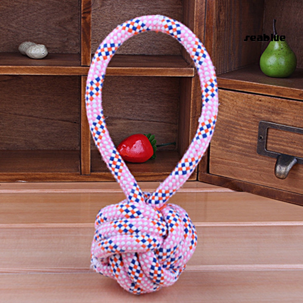 【SE】Pet Cotton Woven Rope Ball Cats Dogs Teeth Cleaning Chew Toys Knot Toy