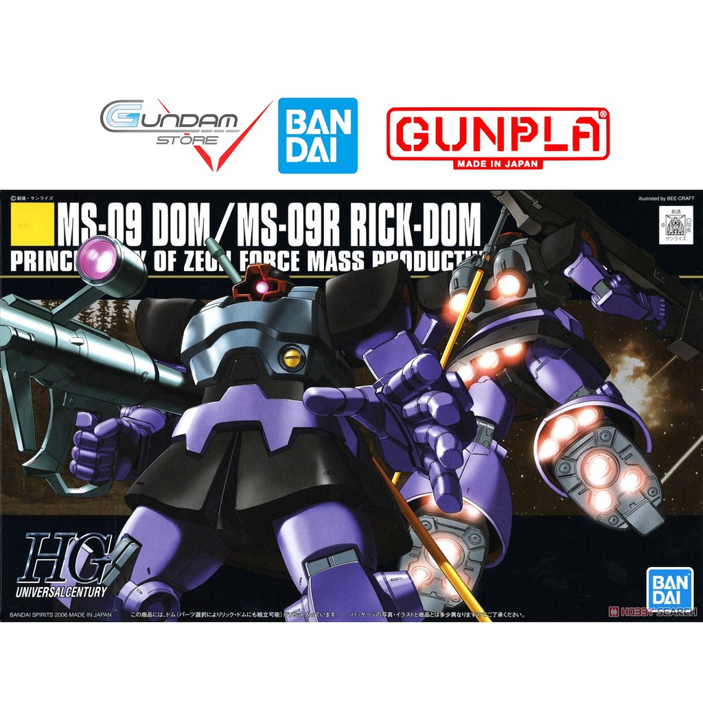 Mô Hình Gundam HG Dom / Rick-Dom Bandai 1/144 HGUC UC Đồ Chơi Lắp Ráp Anime Nhật