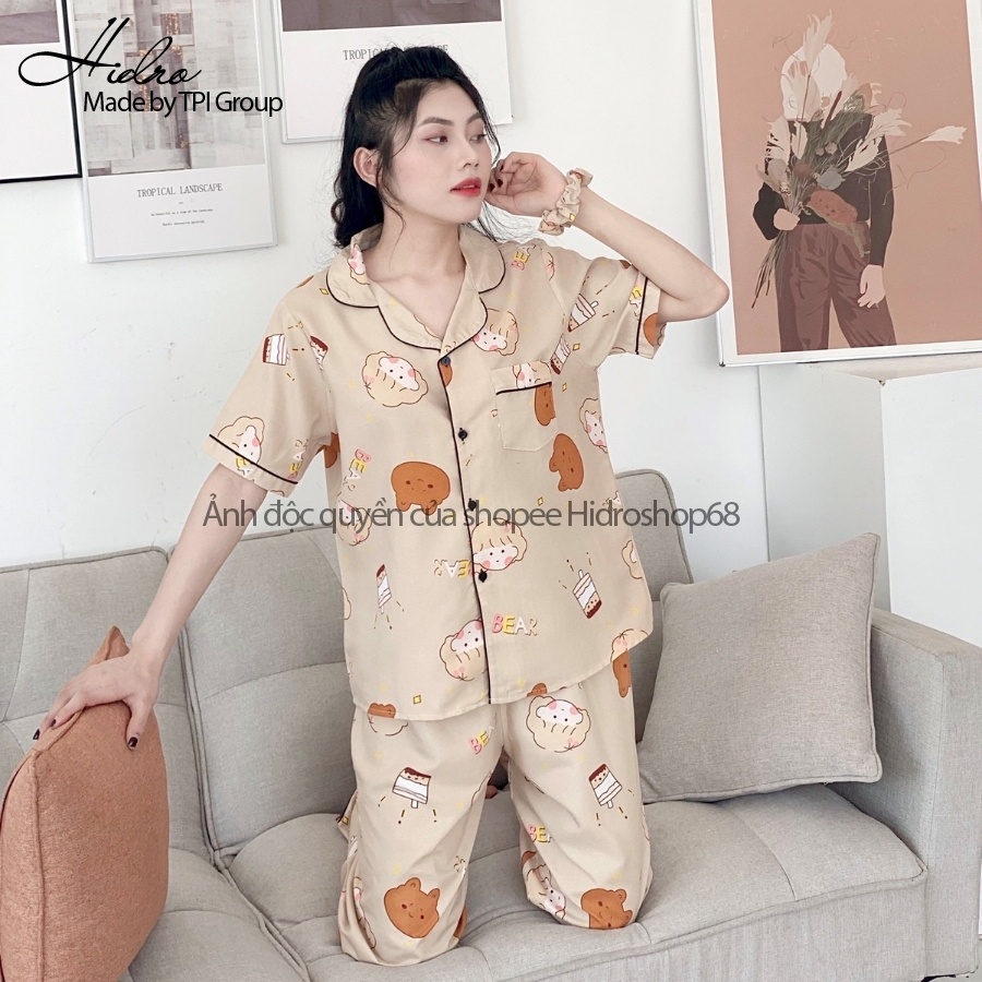 Bộ ngủ pijama tay ngắn quần dài