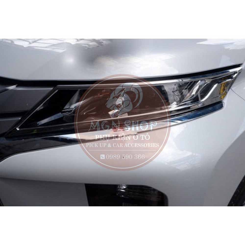 [Ốp đèn pha] [Mitsubishi Triton 2018 - 2021] [màu đen / màu bạc]