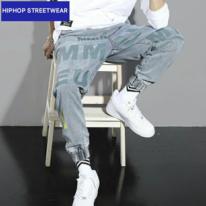 Quần Jeans Jogger Nam Cạp Chun Bó Ống Phong Cách HIPHOP STREETWEAR Ulzzang đi chơi tập gym | BigBuy360 - bigbuy360.vn