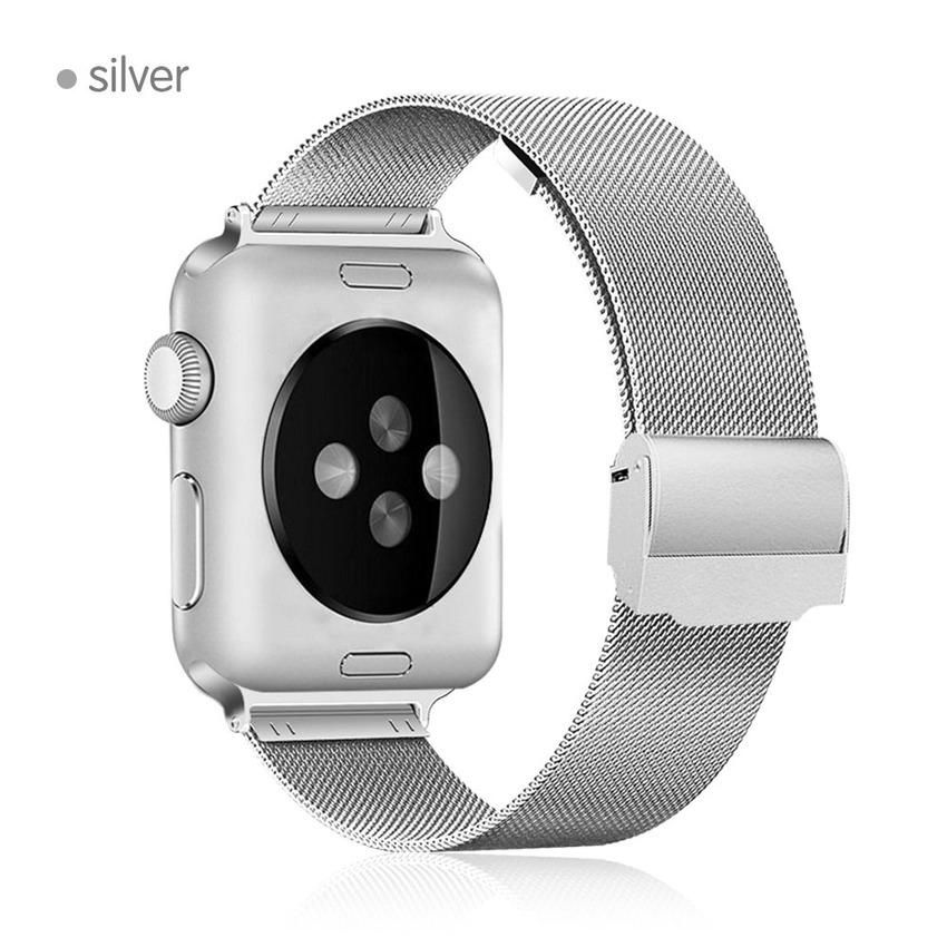 Dây đeo inox Milanese thay thế cho đồng hồ thông minh Apple Watch 6 Se 5 4 3 2 1 Iwatch 42mm 38mm 40mm 44mm