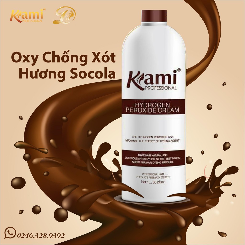  (CHÍNH HÃNG) Oxi nhuộm (trợ nhuộm) chống xót KAMI- hương socola (chai nhỏ 100ml)