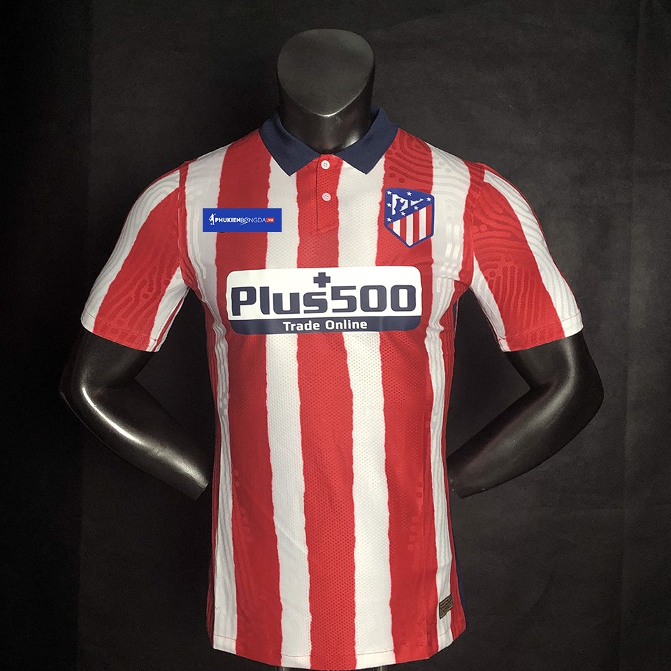 Áo đấu Atletico Madrid sân nhà 2020-2021 đỏ sọc trắng, áo Atletico đỏ sọc trắng sân nhà 2020-2021 SF